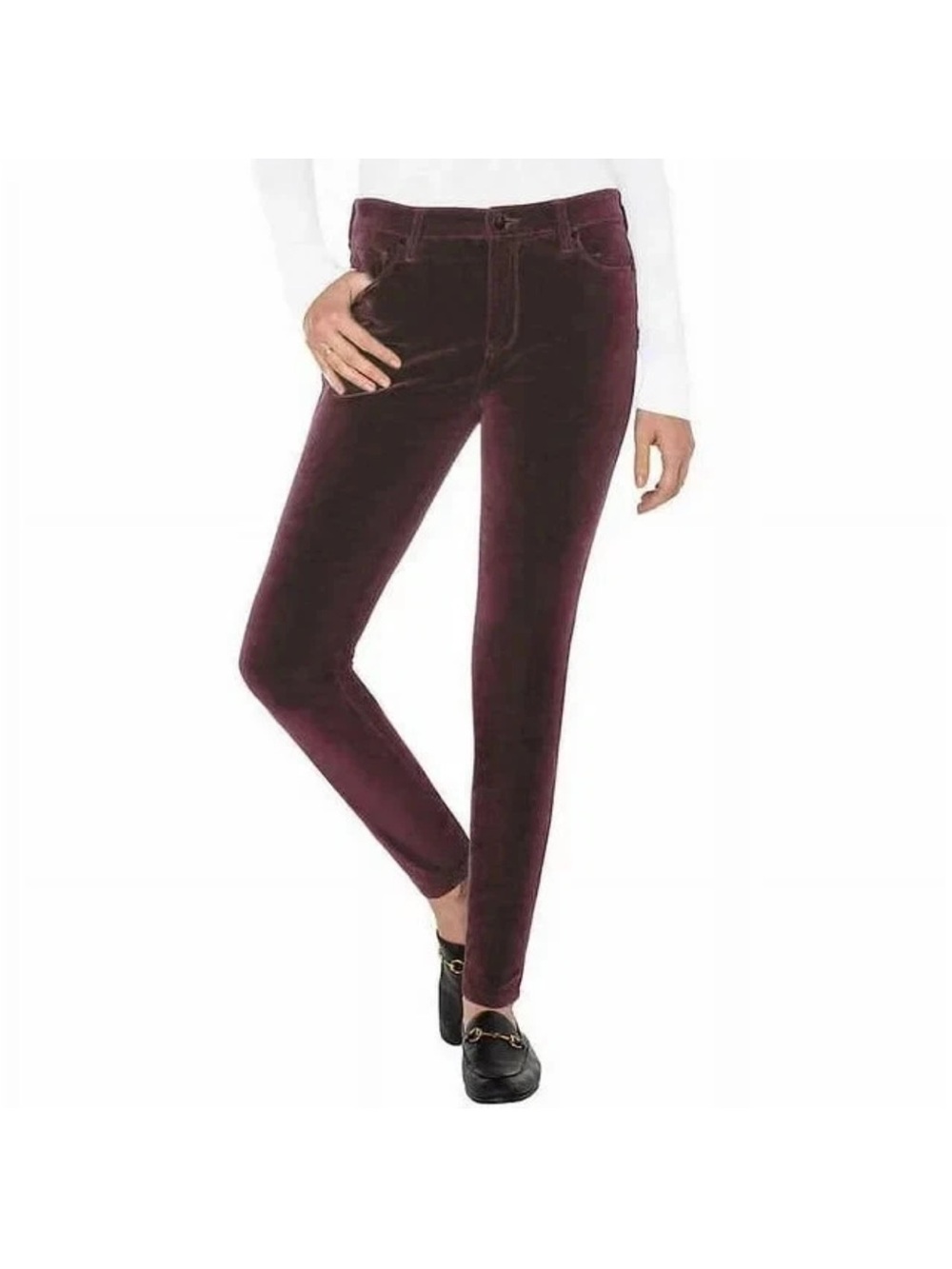 Well Worn Women's High Rise Soft Corduroy Velvet Pants